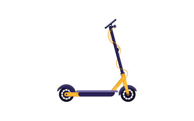 Kick scooter. Transportation vehicle sport ride toy.   in flat style