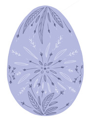 blue Easter egg illustrations