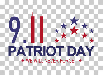 Patriot american day 9.11. Memorial day symbol background, We will never forget.vector illustration