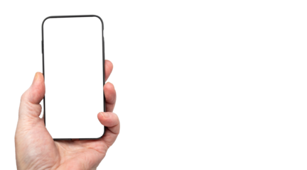 Person holding a cell mobile phone