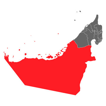 United arab emirates map abu dhabi, geography blank concept, graphic background vector illustration
