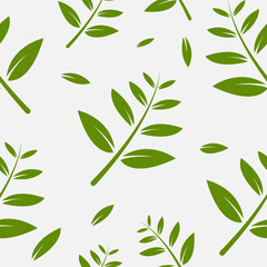 leaf seamless pattern vector design