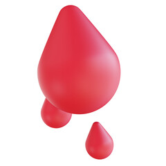 Obraz premium 3D illustration blood drop suitable for medical