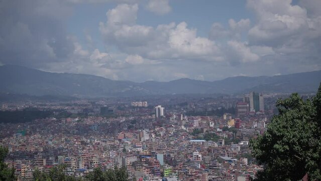Panorama of Kathmandu capital of Nepal.