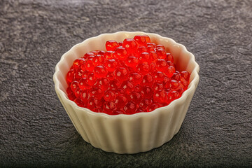 Luxury delicous red salmon caviar