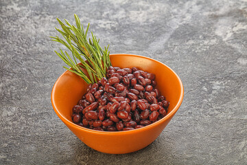 Vegan cuisine - black kidney in the bowl