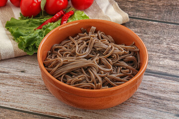 Asian cuisine - soba in the bowl