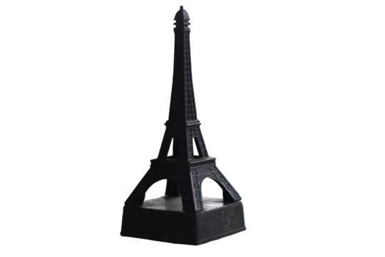 eiffel tower isolated on white background