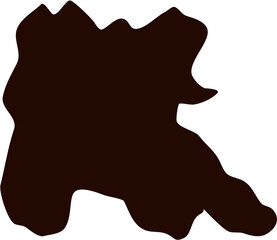 Abstract Brush Rough Shape