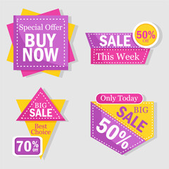 flash sale banner in origami style 