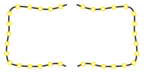 Clip art of yellow electric light frame