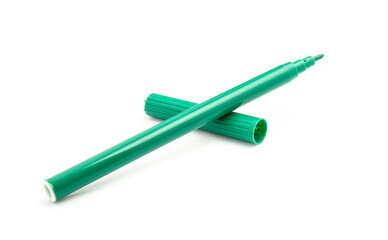 Set of pen Markers. Isolated on white background Office Supplies Colorful Highlighters.