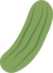 Flat Cucumber Illustration