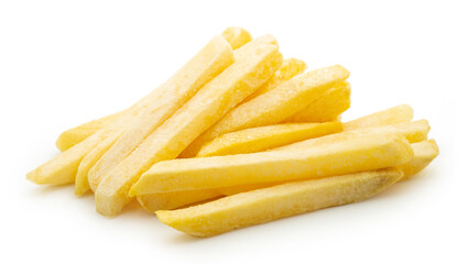 french fries on a white background