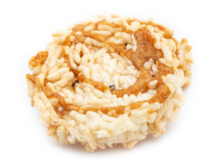 rice cracker isolated on white background