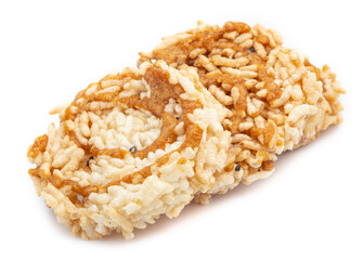 rice cracker isolated on white background