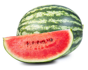 Watermelon fruit isolated on white background