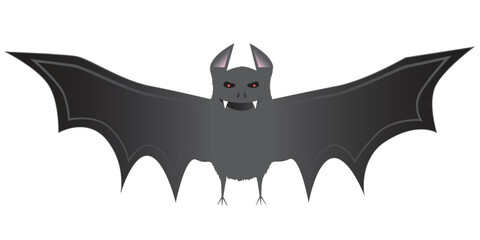 Bat with outstretched wings and large fangs 