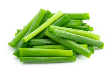 green onion isolated on white background