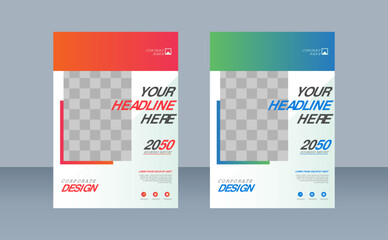 Professional corporate book cover template