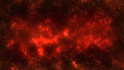 Fototapeta na wymiar Colorful nebula with shining stars. Infinite universe