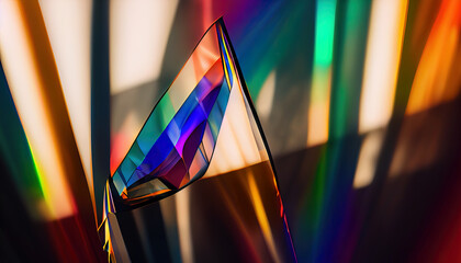 Spectral background with glass prism