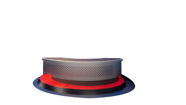 TV broadcast studio table