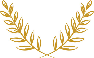 Obraz premium Gold Coat of Arm Leaves