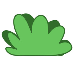 Kids drawing grass bush garden