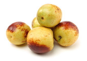 winter jujube on white background 