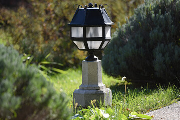 old lantern in the park