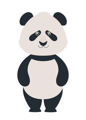Panda. Cute panda bear. Cartoon panda.
