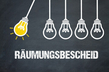Fototapeta premium Räumungsbescheid