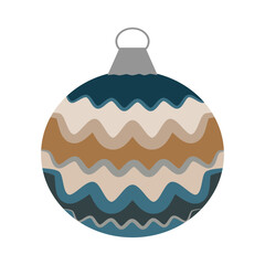balloon decoration for Christmas tree, New year traditional vector illustration Christmas toys. Christmas Tree Ball,