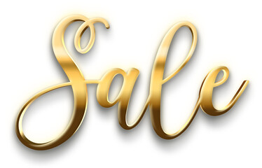 Golden Luxury Sale Text Cutout