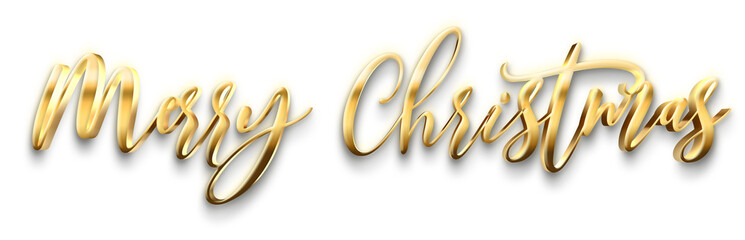 Golden Luxury Merry Christmas Text
