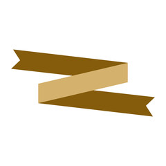 ribbon illustrations in golden color. set of empty element decoration for text copy space. elegant for highlight, title, badge, sale decoration, etc