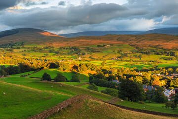 View of the small village Sedbergh. Cumbria, UK.