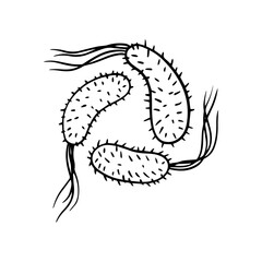 Fototapeta premium virus hand drawn illustration design