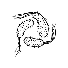 virus hand drawn illustration design