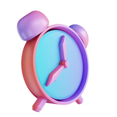 3D illustration colorful clock
