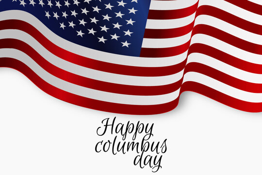 Happy Columbus Day National Usa Holiday background. Vector Illustration.
