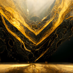 Black and gold abstract luxury background