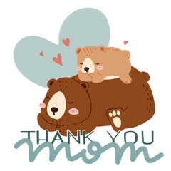 Fototapeta premium Mama and Baby Bear