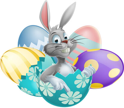 Easter Egg White Rabbit