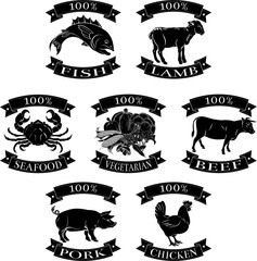 Food animals 100 percent set