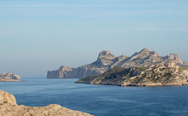 Coastal landscape outside of Marseille, France