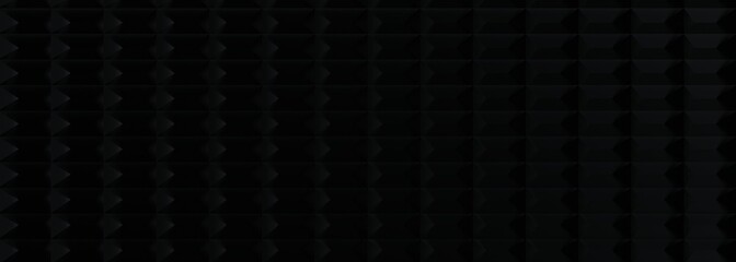 Black geometry texture background. for the banner website. elegant,3d rendering illustration.