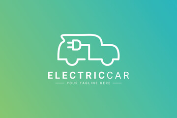 electric car modern logo template