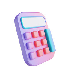 3D illustration colorful calculator